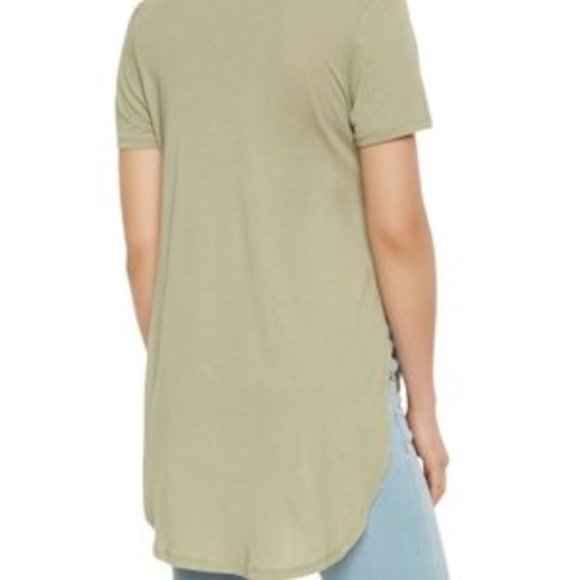 CASUAL DOLLZ Sage Green Soft Comfy T- shirt Top - Picture 3 of 3